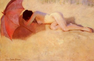 Nude under an Umbrella by Pierre Carrier Belleuse